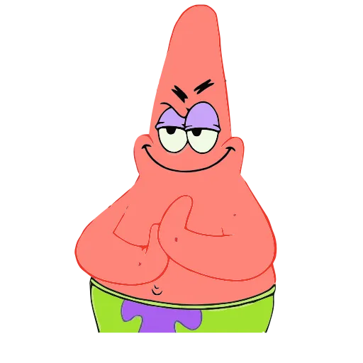 😈 Стикер «Patrick Sponge bob Square pants» для Telegram