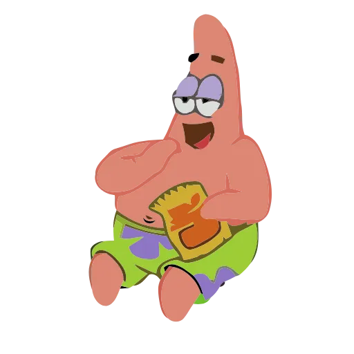 😒 Стикер «Patrick Sponge bob Square pants» для Telegram