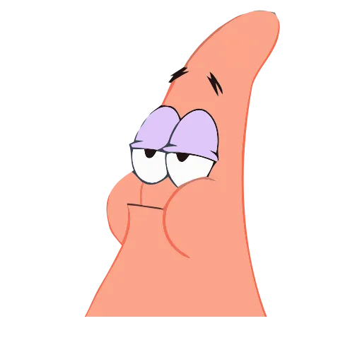😕 Стикер «Patrick Sponge bob Square pants» для Telegram