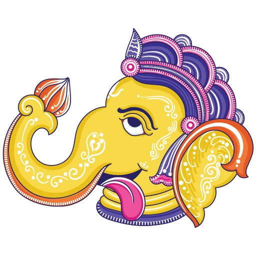 Стикерпак Funky Pattachitra Ganesha для Telegram — скачать