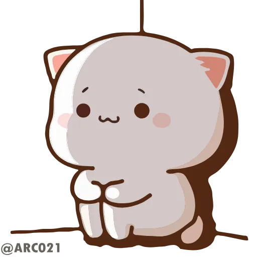 😕 Стикер «Peach and Goma 3» для Telegram