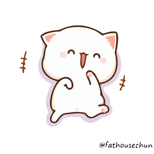 Стикерпак Peach Cat для Telegram — скачать
