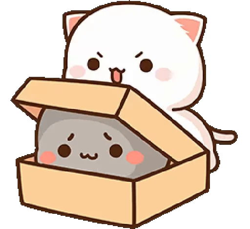 😼 Стикер «Peach & Goma» для Telegram