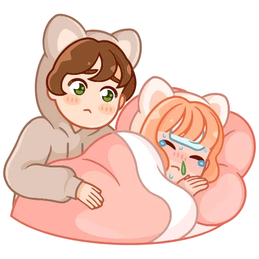 🤒 Эмодзи «Пичи и Шоко» для Telegram