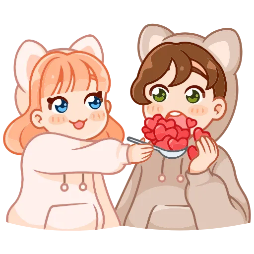 ❤️ Эмодзи «Пичи и Шоко» для Telegram