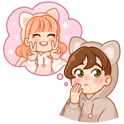 ✌️ Эмодзи «Пичи и Шоко» для Telegram
