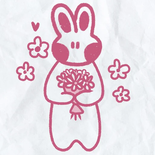 🌸 Стикер «peachy bunny» для Telegram