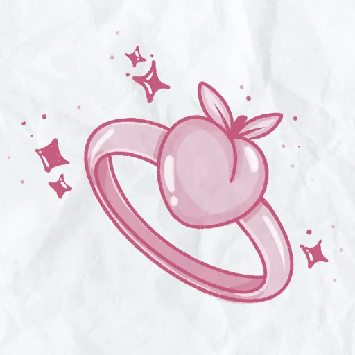 💍 Стикер «peachy bunny» для Telegram