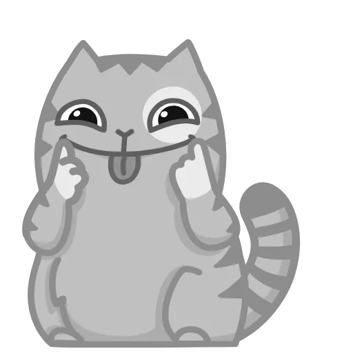 Стикерпак Серый Персик для Telegram