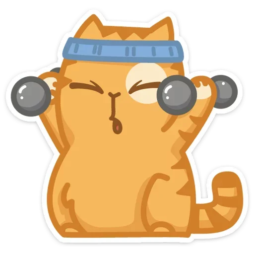💪 Стикер «Тигрёнок Персик» для Telegram