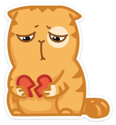 💔 Стикер «Тигрёнок Персик» для Telegram