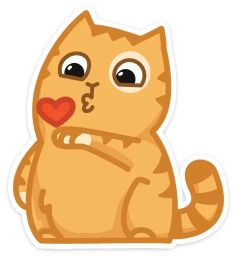 😘 Стикер «Тигрёнок Персик» для Telegram