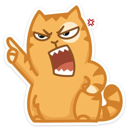 😡 Стикер «Тигрёнок Персик» для Telegram