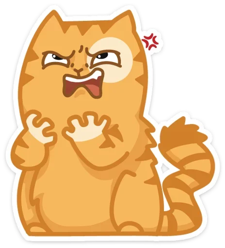 😠 Стикер «Тигрёнок Персик» для Telegram