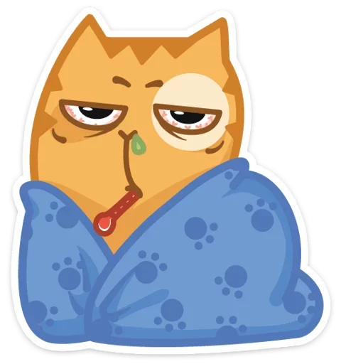 😷 Стикер «Тигрёнок Персик» для Telegram