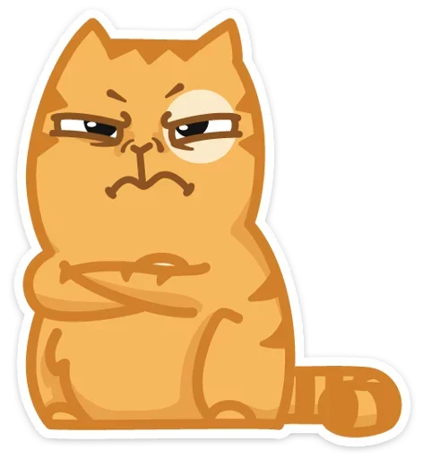 😠 Стикер «Тигрёнок Персик» для Telegram