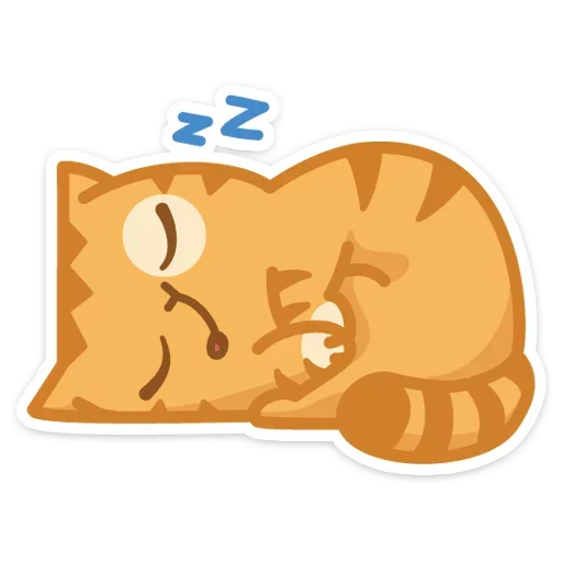 😴 Стикер «Тигрёнок Персик» для Telegram