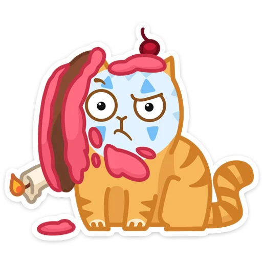 😵 Стикер «Забавный Персик» для Telegram
