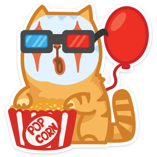 🍿 Стикер «Забавный Персик» для Telegram
