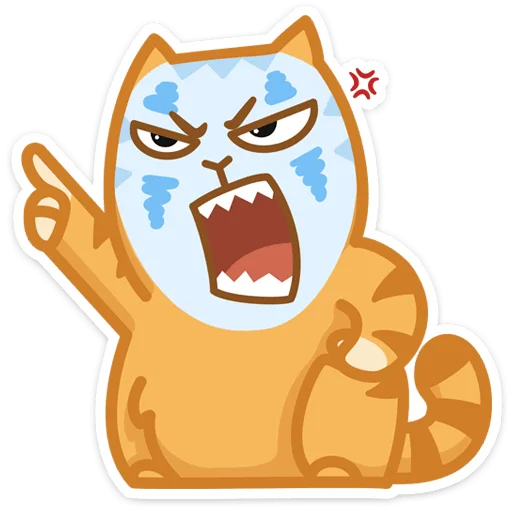 😠 Стикер «Забавный Персик» для Telegram