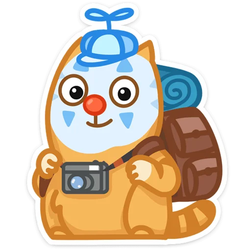 🐈 Стикер «Забавный Персик» для Telegram