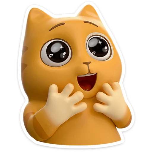 😼 Стикер «Персик в 3D» для Telegram