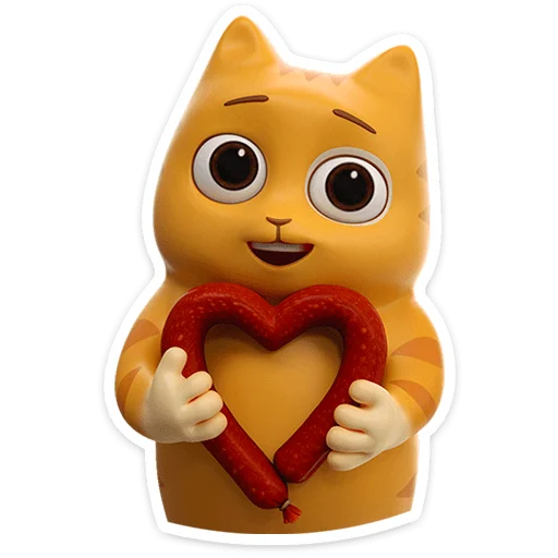 ❤ Стикер «Персик в 3D» для Telegram