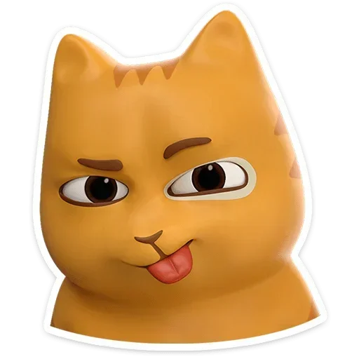 😛 Стикер «Персик в 3D» для Telegram