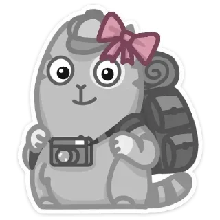 🌟 Стикер «Персик С Бантом» для Telegram