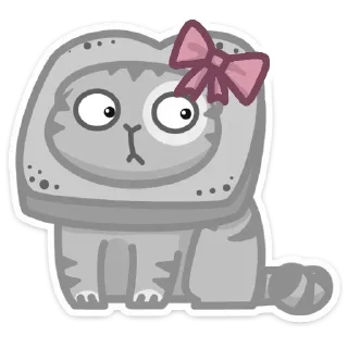 🌟 Стикер «Персик С Бантом» для Telegram