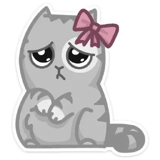 🌟 Стикер «Персик С Бантом» для Telegram