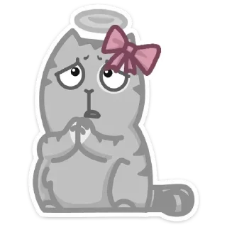 🌟 Стикер «Персик С Бантом» для Telegram