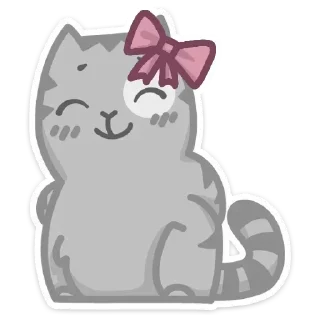 🌟 Стикер «Персик С Бантом» для Telegram