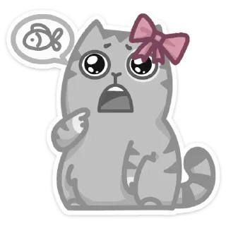 🌟 Стикер «Персик С Бантом» для Telegram