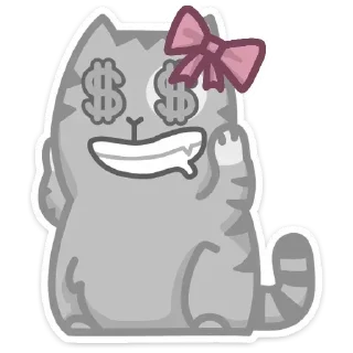 🌟 Стикер «Персик С Бантом» для Telegram