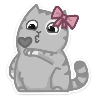 🌟 Стикер «Персик С Бантом» для Telegram
