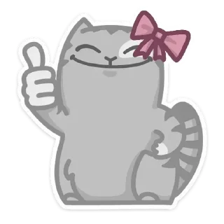 🌟 Стикер «Персик С Бантом» для Telegram