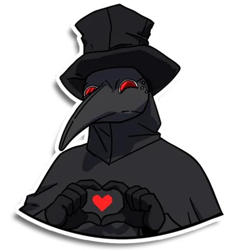 ❤️ Стикер «Plague doctor Pestkatze» для Telegram