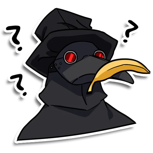🍌 Стикер «Plague doctor Pestkatze» для Telegram