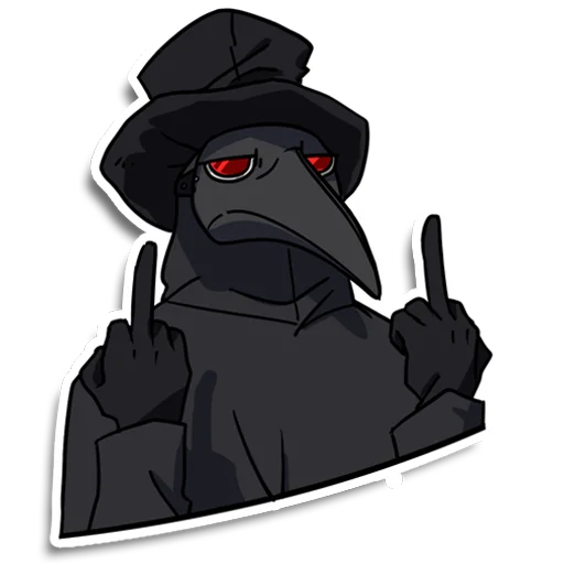 🖕 Стикер «Plague doctor Pestkatze» для Telegram