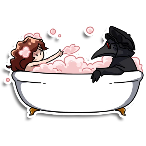 🛁 Стикер «Plague doctor Pestkatze» для Telegram