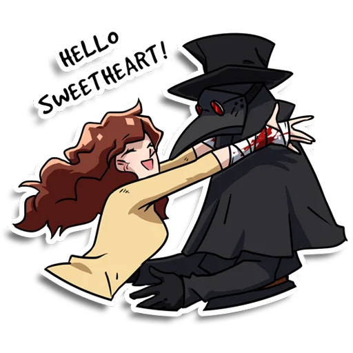 👋 Стикер «Plague doctor Pestkatze» для Telegram