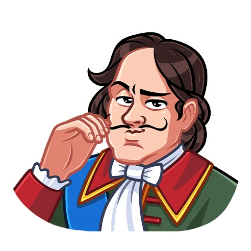 🥴 Стикер «Петр Первый» для Telegram