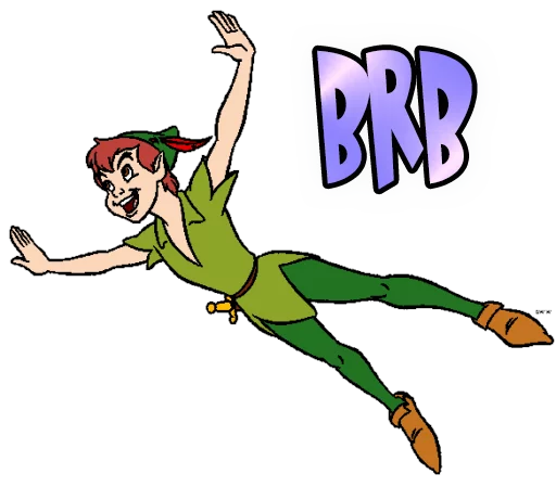 🏃 Стикер «Peter Pan» для Telegram