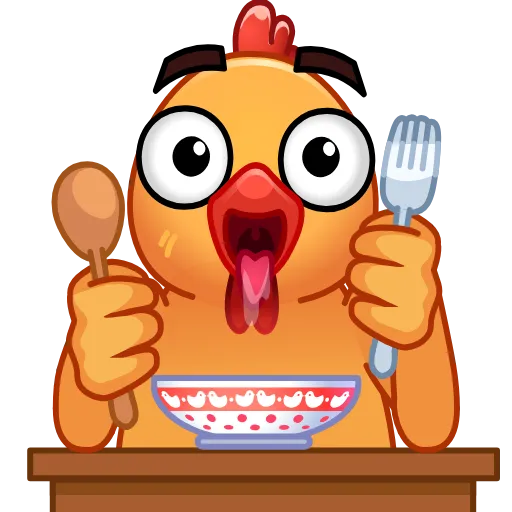 🍽 Эмодзи «Анимированный набор эмоджи с петушком Петюней ()» для Telegram