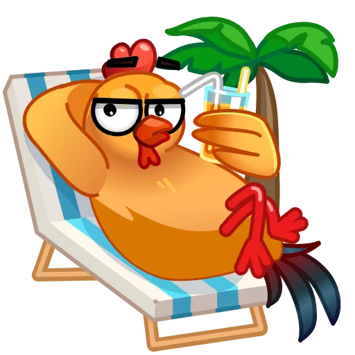 🏖 Эмодзи «Анимированный набор эмоджи с петушком Петюней ()» для Telegram