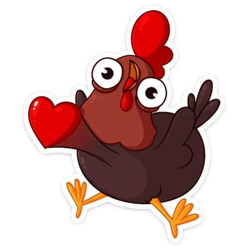 ❤️ Стикер «Петушок Петя» для Telegram
