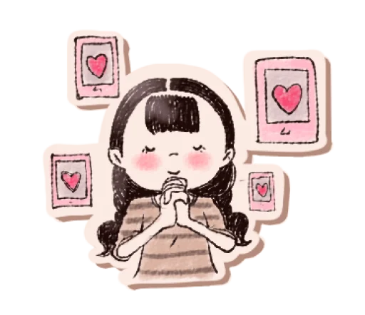 🙏 Стикер «Phone Life» для Telegram