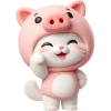 👋 Эмодзи «Хрюшка котик» для Telegram
