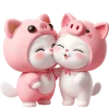 😘 Эмодзи «Хрюшка котик» для Telegram